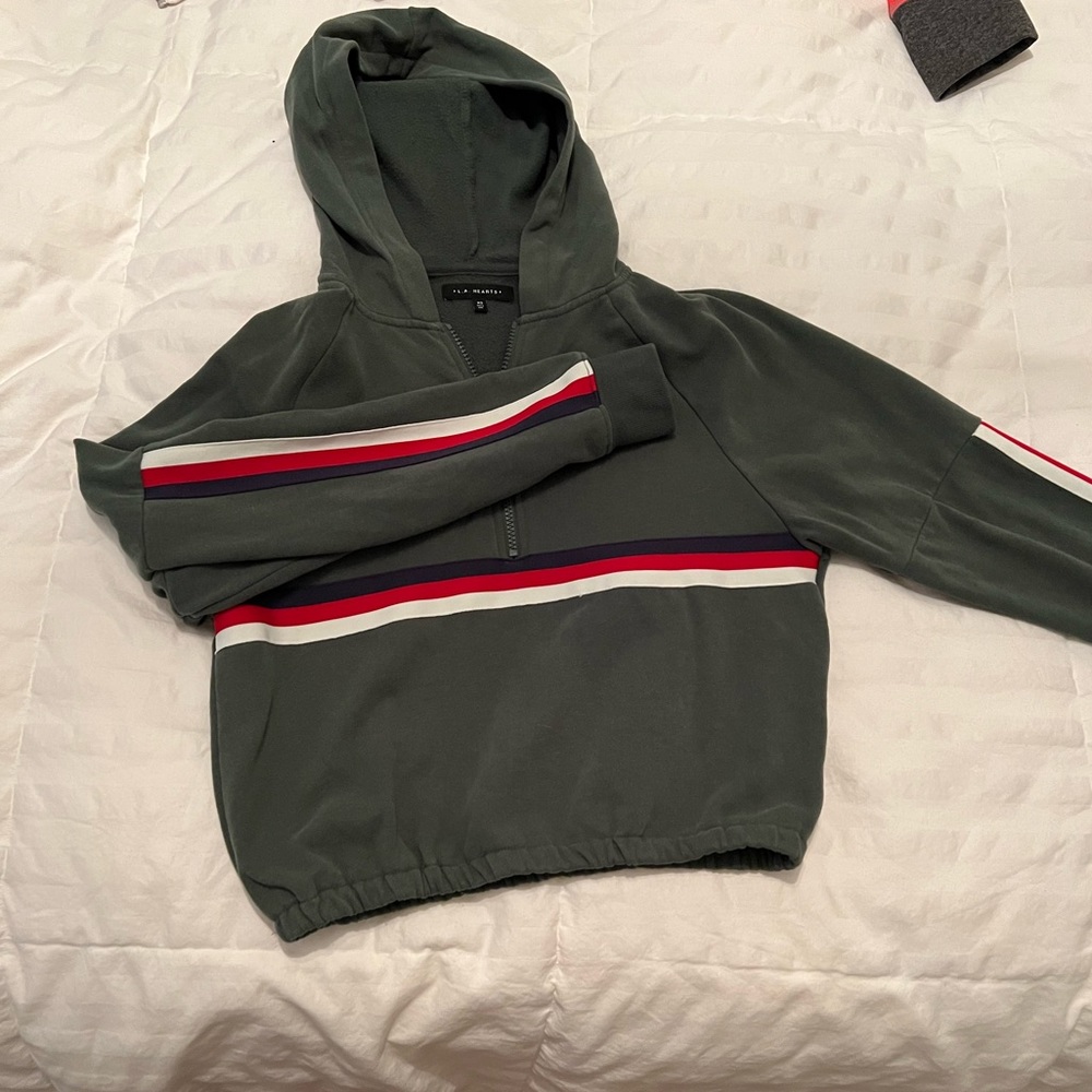 LA Hearts Cropped Zip Sweater (Pacsun Brand)